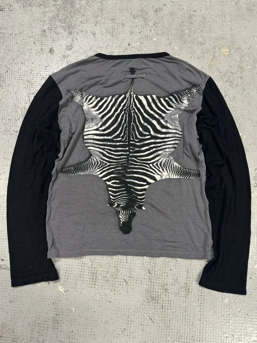 2000s Jean Paul Gaultier Safari Zebra Longsleeves Carpet rIdAbpI 1