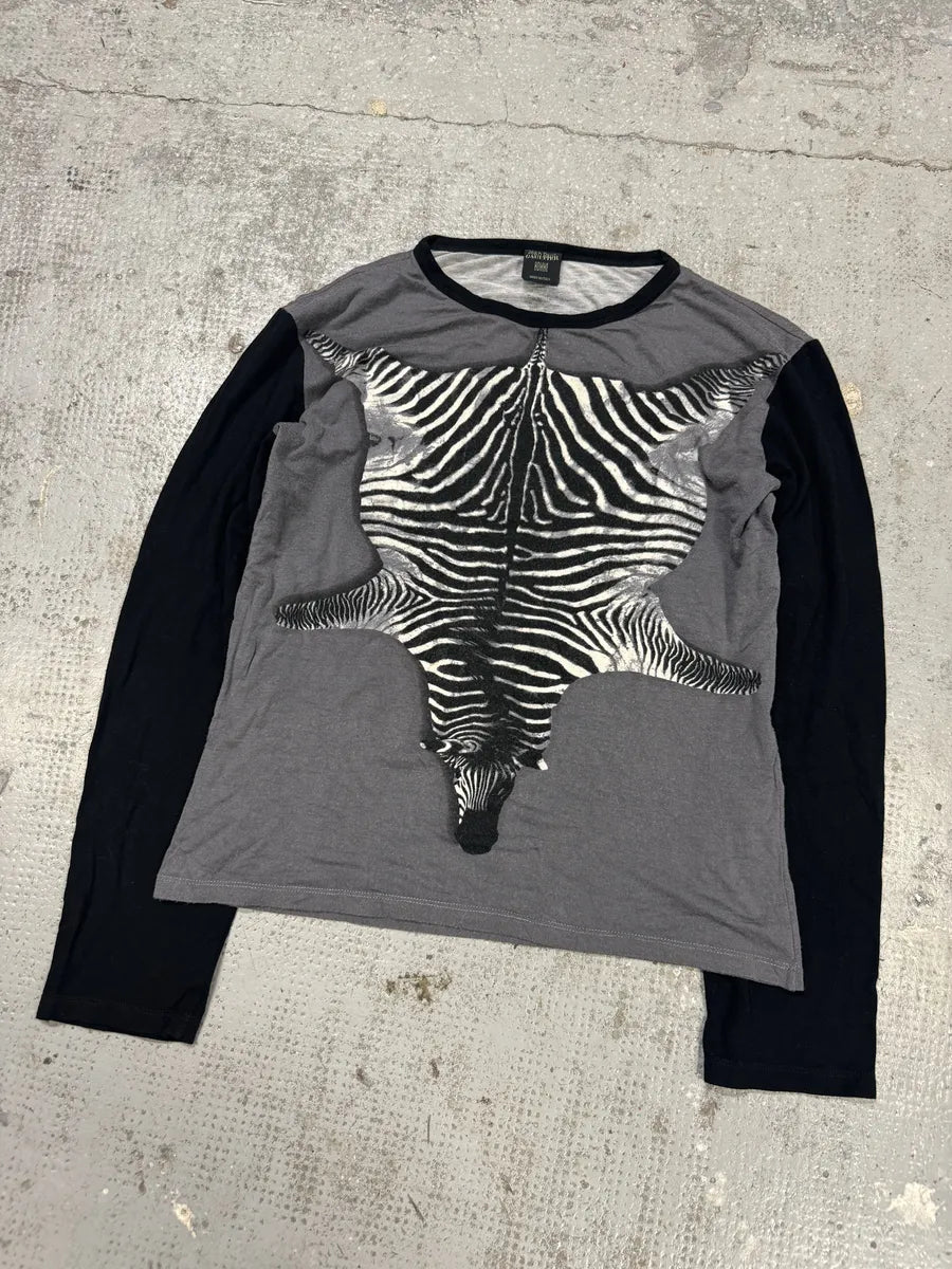 2000s Jean Paul Gaultier Safari Zebra Longsleeves Carpet rIdAbpI 3