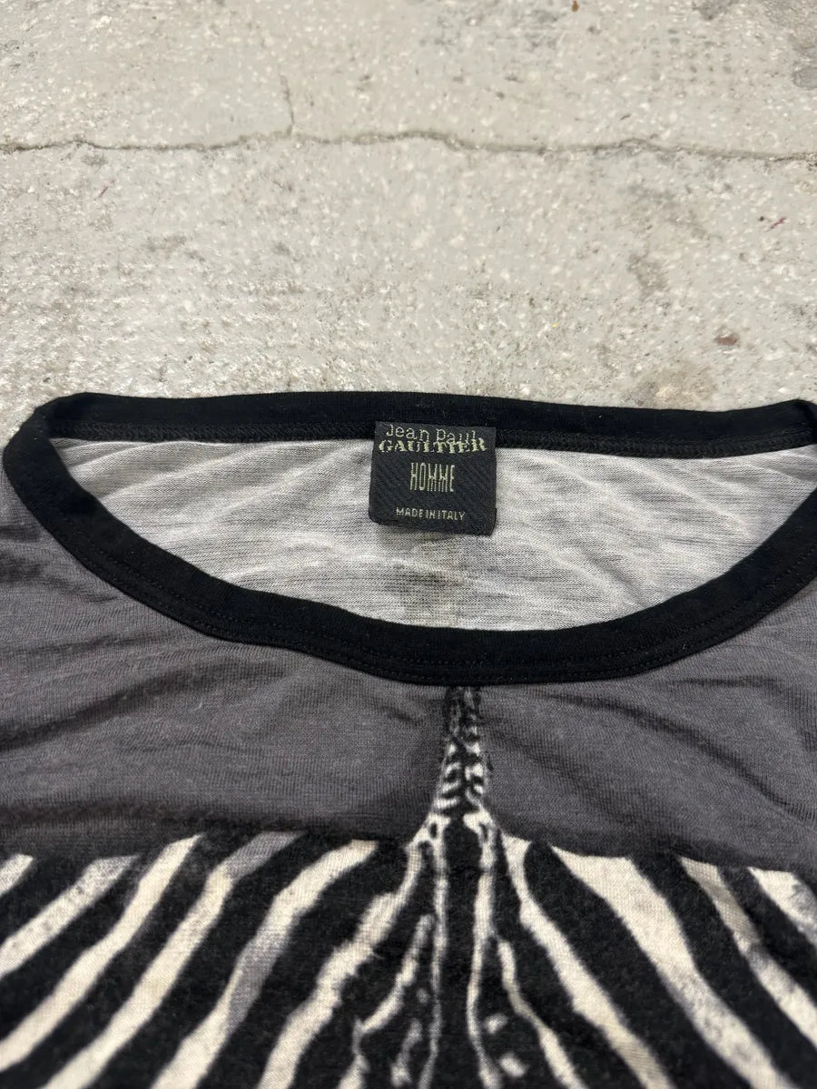 2000s Jean Paul Gaultier Safari Zebra Longsleeves Carpet rIdAbpI 8