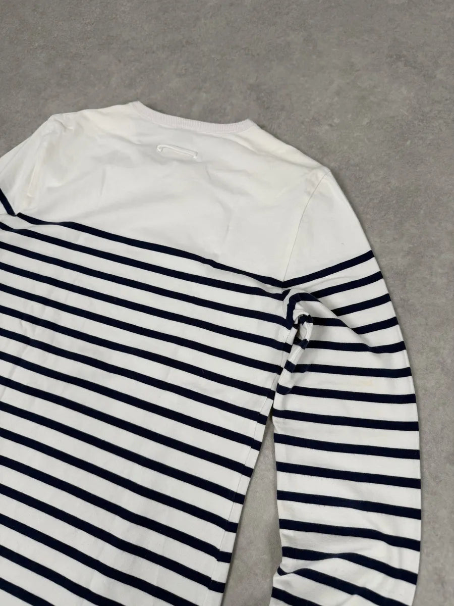 2000s Jean Paul Gaultier Sailor Blue Lines White Longsleeves lUsrZMV 3