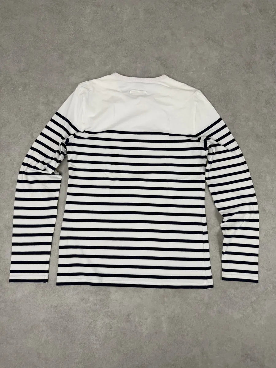 2000s Jean Paul Gaultier Sailor Blue Lines White Longsleeves lUsrZMV 4
