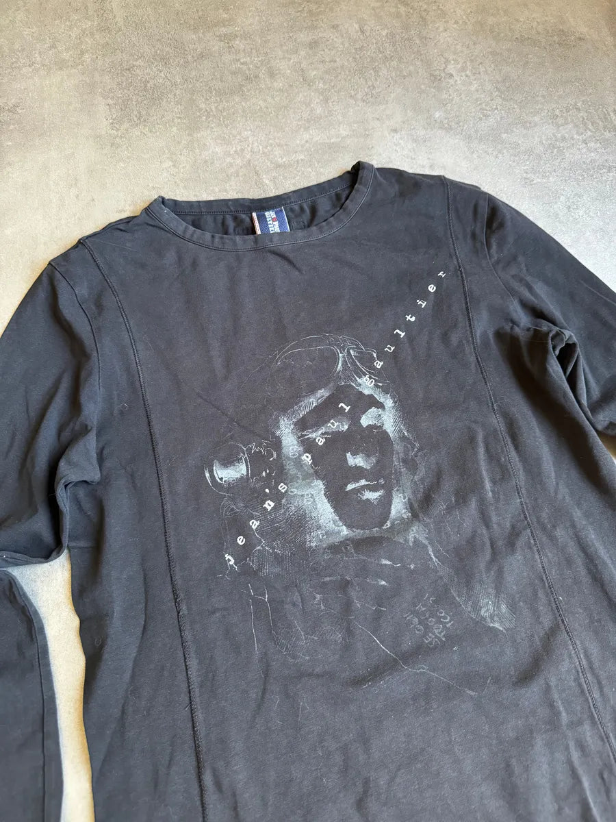 2000s Jean Paul Gaultier Shadow Dark Black Longsleeves fCbduQd 7
