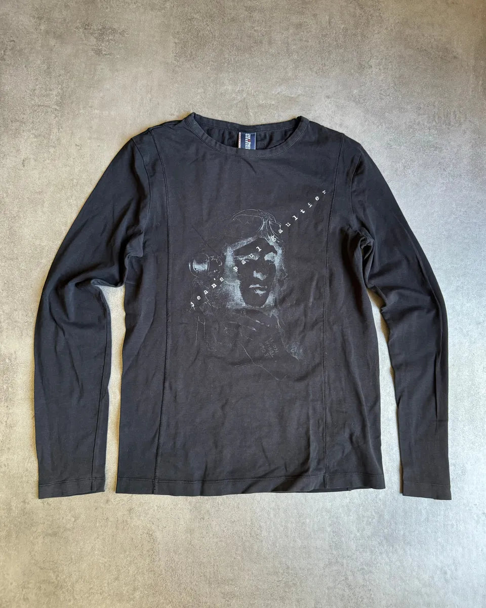 2000s Jean Paul Gaultier Shadow Dark Black Longsleeves fCbduQd 8