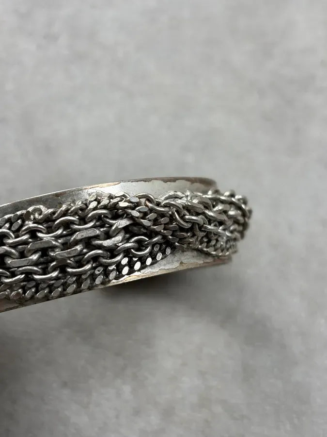 2000s Jean Paul Gaultier Silver Metal Multi Chains Bracelet NSJQhYm 4