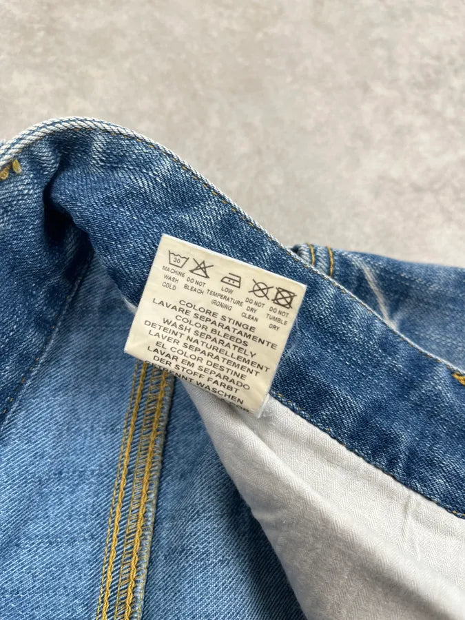 2000s Jean Paul Gaultier Solar Button Blue Denim Long Shorts cSlAUvr 11