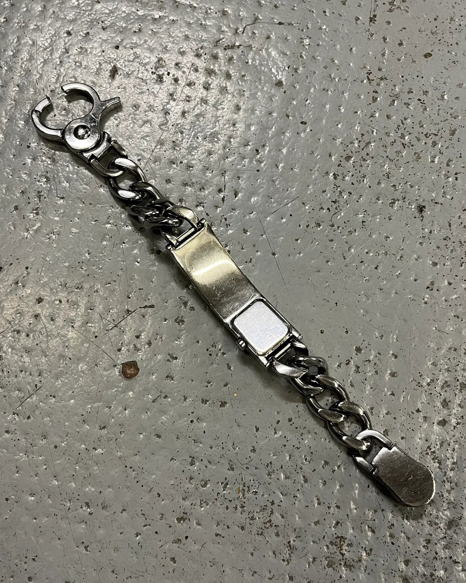 2000s Jean Paul Gaultier Stainless Still Lightning Bolt Chain Watch QhGSGOm 6