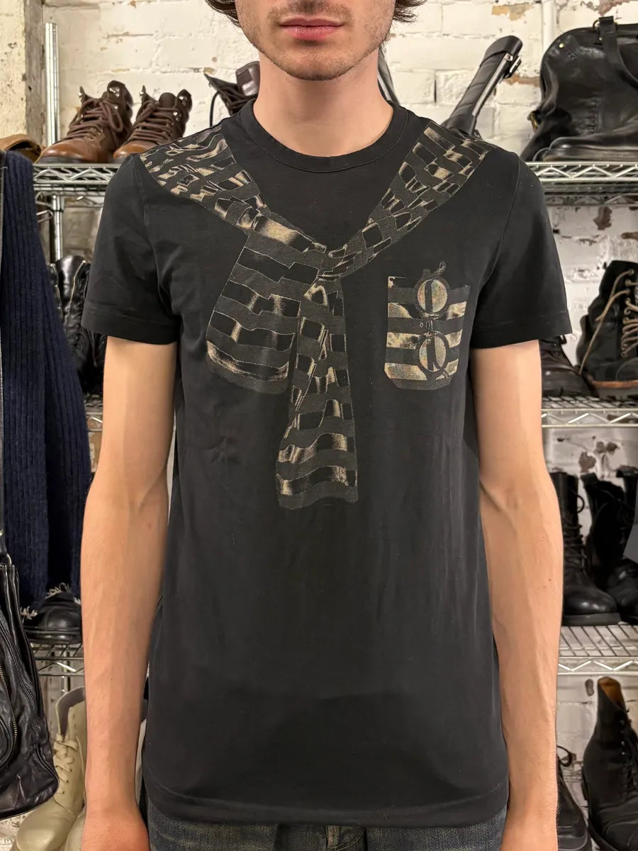 2000s Jean Paul Gaultier Trompe L’oeil Black Tee-Shirt (S) YheYQZM 1