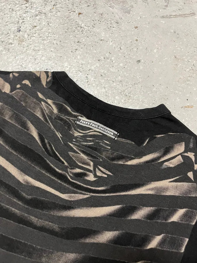 2000s Jean Paul Gaultier Trompe L’oeil Black Tee-Shirt (S) YheYQZM 4