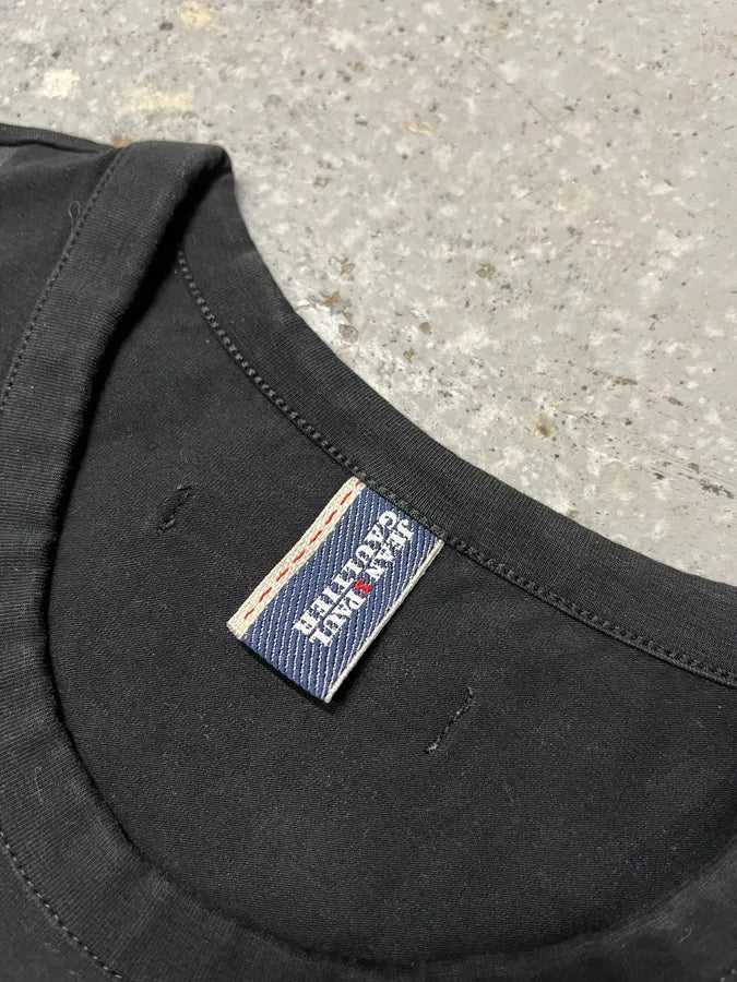 2000s Jean Paul Gaultier Trompe L’oeil Black Tee-Shirt (S) YheYQZM 5