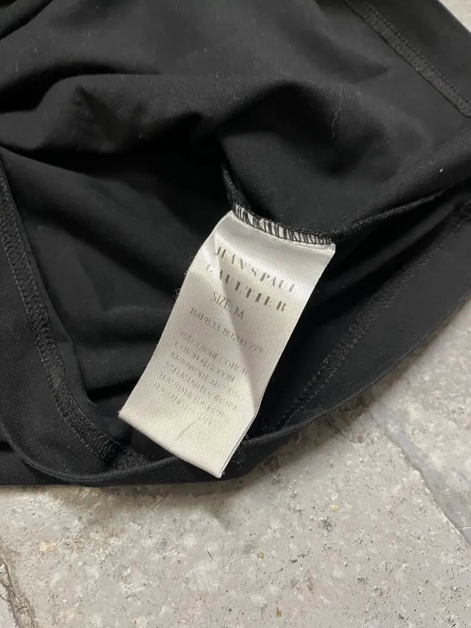 2000s Jean Paul Gaultier Trompe L’oeil Black Tee-Shirt (S) YheYQZM 6