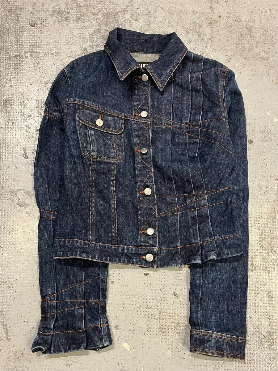2000s Jean Paul Gaultier Type 1 Asymmetrical Denim Jacket ScERChT 3