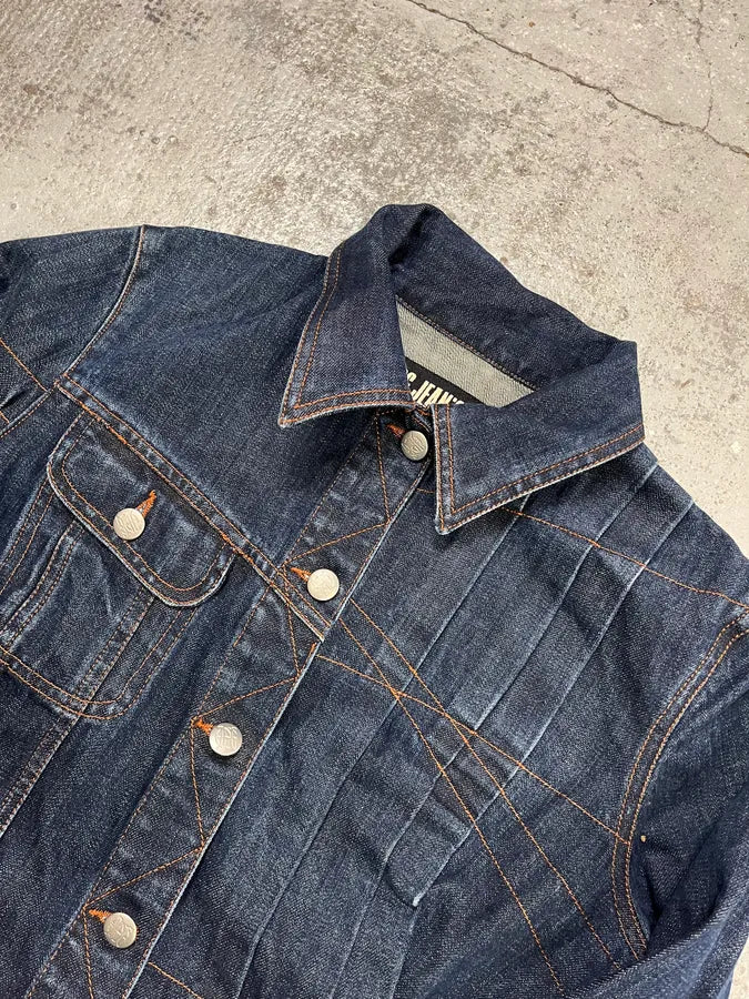 2000s Jean Paul Gaultier Type 1 Asymmetrical Denim Jacket ScERChT 4