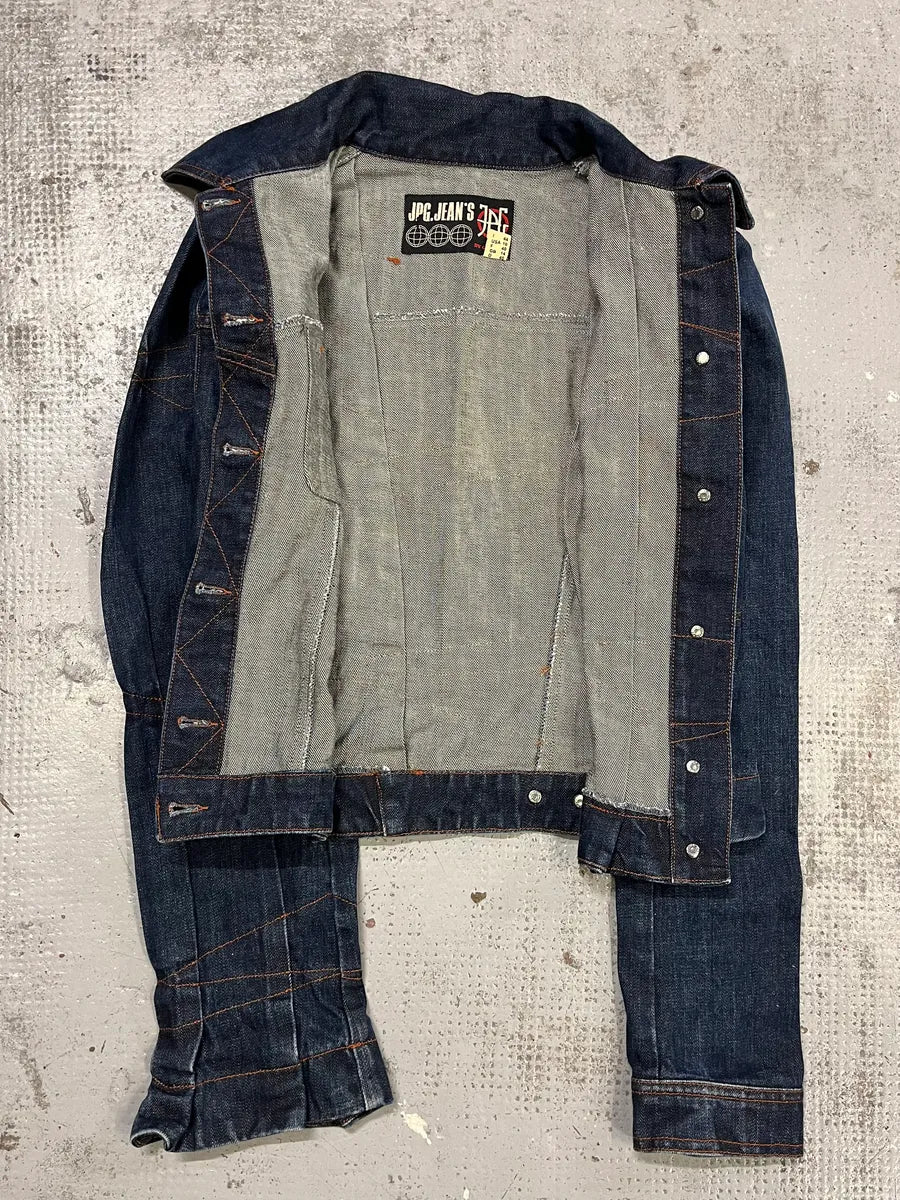 2000s Jean Paul Gaultier Type 1 Asymmetrical Denim Jacket ScERChT 6