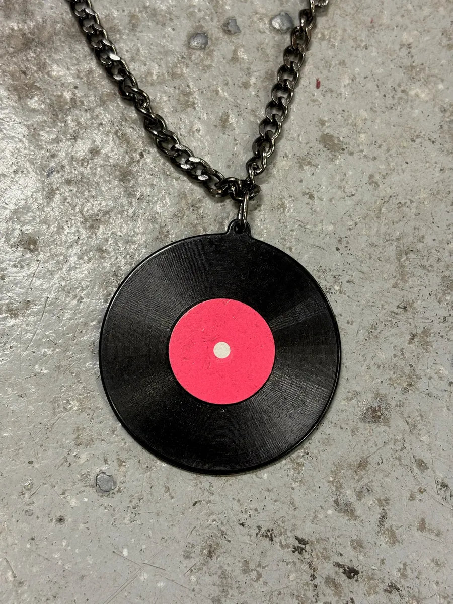 2000s Jean Paul Gaultier Vinyl Pendant Necklace oXivntF 3