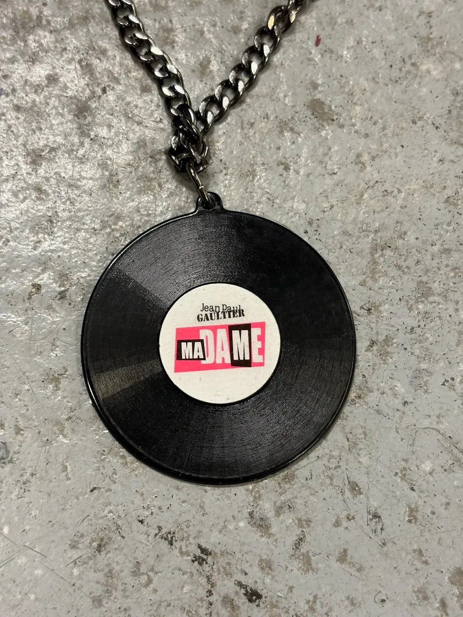 2000s Jean Paul Gaultier Vinyl Pendant Necklace oXivntF 4
