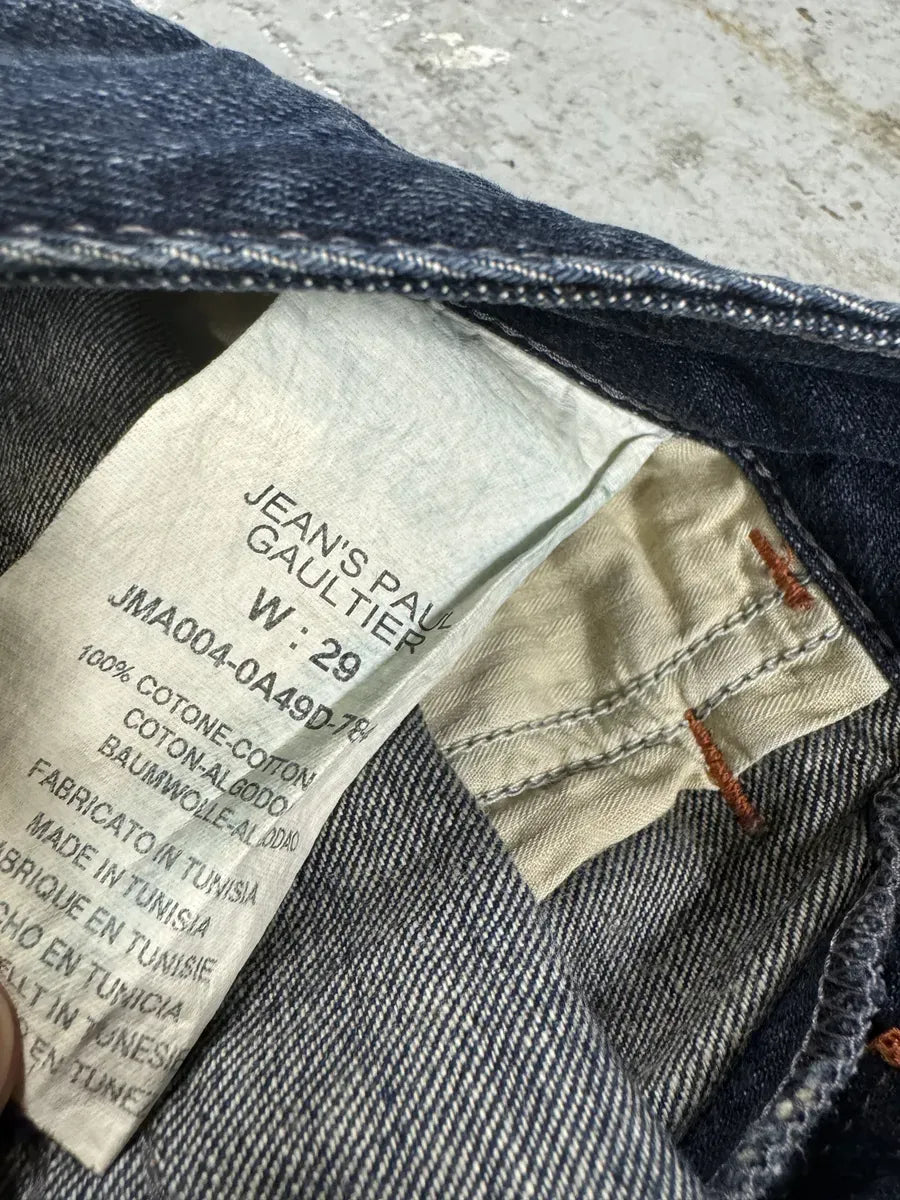 2000s Jean Paul Gaultier Washed Denim Jeans WMhdlHb 8