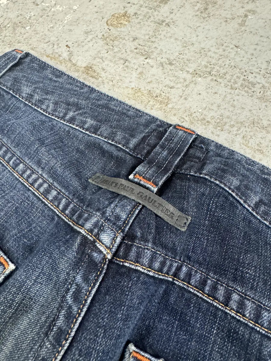 2000s Jean Paul Gaultier Washed Denim Jeans WMhdlHb 4