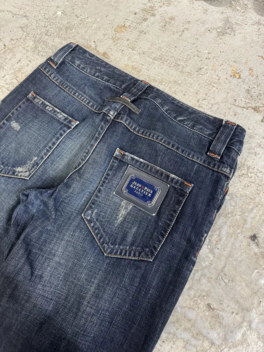 2000s Jean Paul Gaultier Washed Denim Jeans WMhdlHb 6