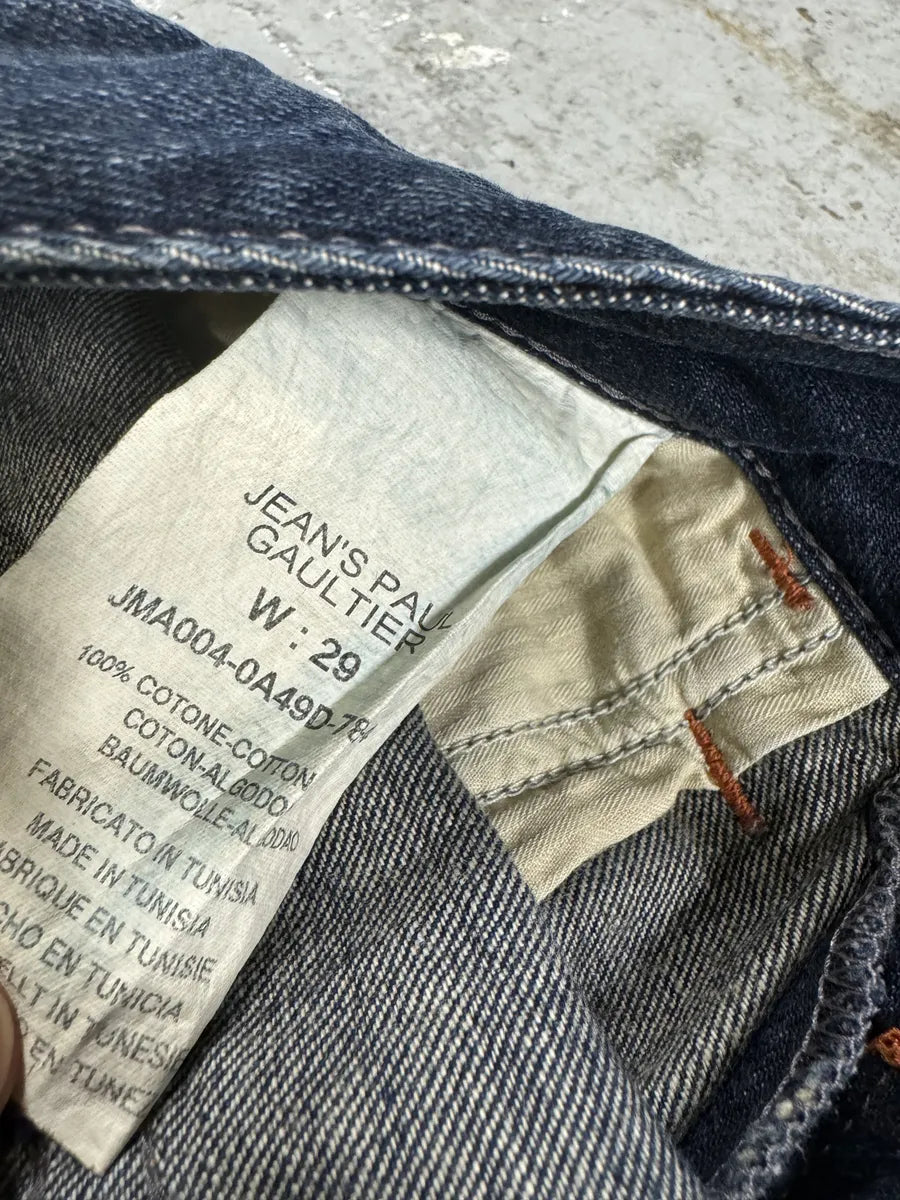 2000s Jean Paul Gaultier Washed Denim Jeans WMhdlHb 8