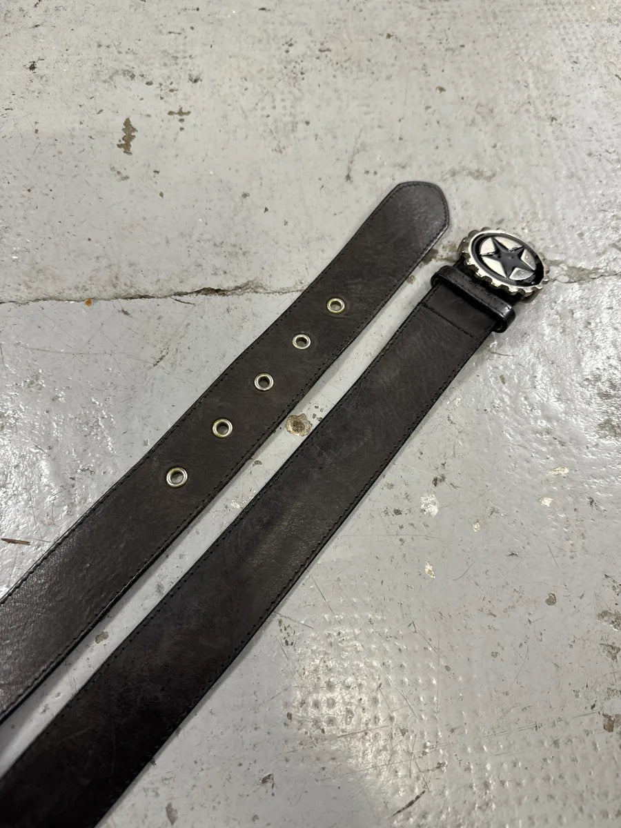 2000s Jean Paul Gaultier Wheel Star Leather Belt kXguAEp 1