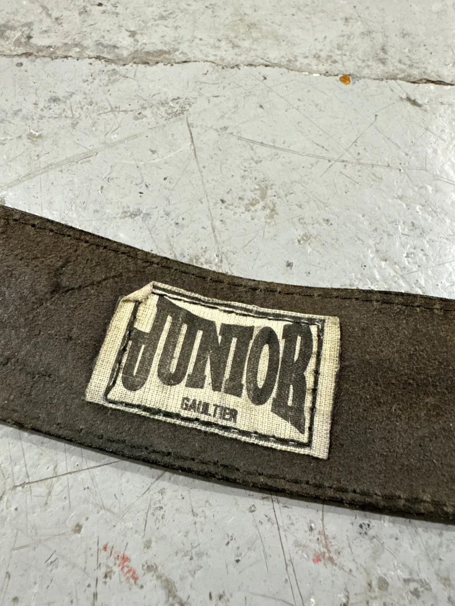 2000s Jean Paul Gaultier Wheel Star Leather Belt kXguAEp 4