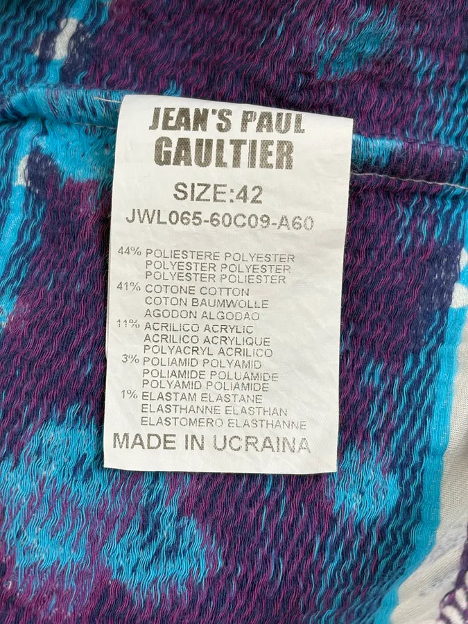 2000s Jean Paul Gaultier White & Blue Abstract Jacket TNdIjek 13