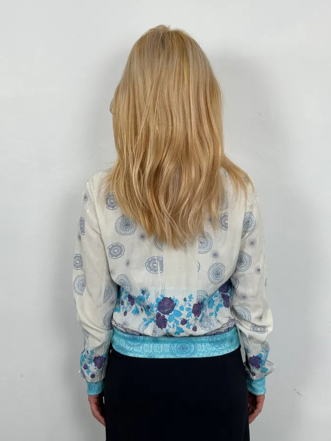 2000s Jean Paul Gaultier White & Blue Abstract Jacket TNdIjek 2