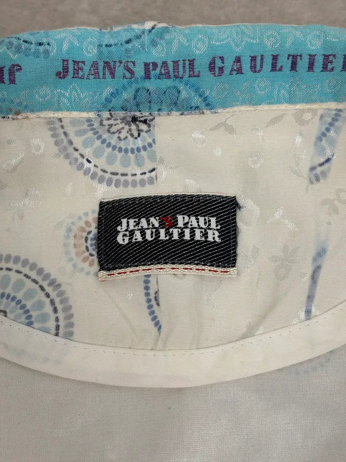 2000s Jean Paul Gaultier White & Blue Abstract Jacket TNdIjek 12