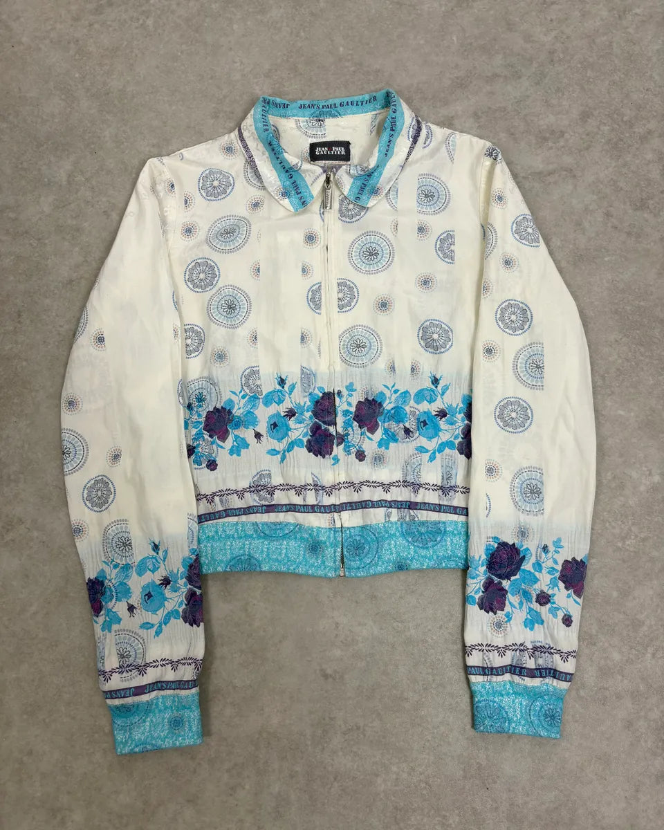 2000s Jean Paul Gaultier White & Blue Abstract Jacket TNdIjek 0