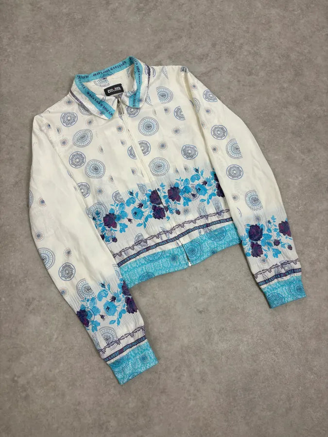 2000s Jean Paul Gaultier White & Blue Abstract Jacket TNdIjek 3
