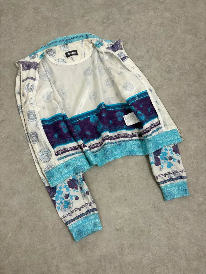 2000s Jean Paul Gaultier White & Blue Abstract Jacket TNdIjek 6