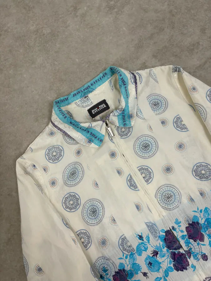 2000s Jean Paul Gaultier White & Blue Abstract Jacket TNdIjek 4