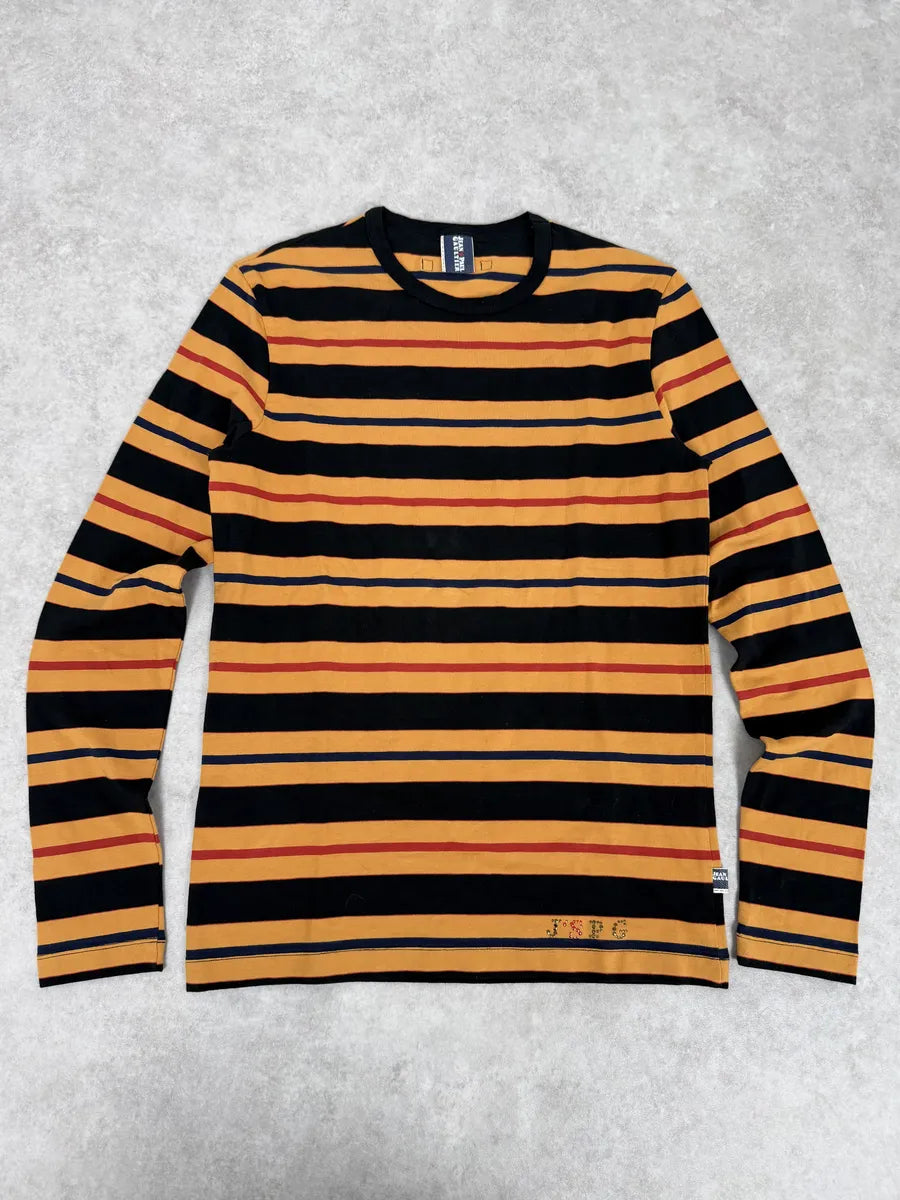 2000s Jean Paul Gaultier Yellow Striped Longsleeves FztEaxJ 0