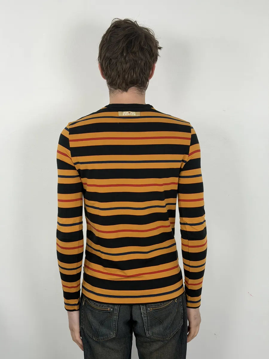 2000s Jean Paul Gaultier Yellow Striped Longsleeves FztEaxJ 2