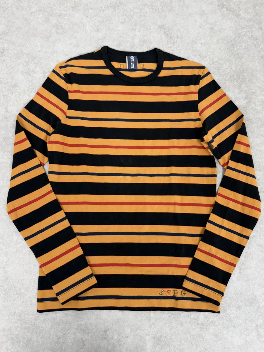 2000s Jean Paul Gaultier Yellow Striped Longsleeves FztEaxJ 4