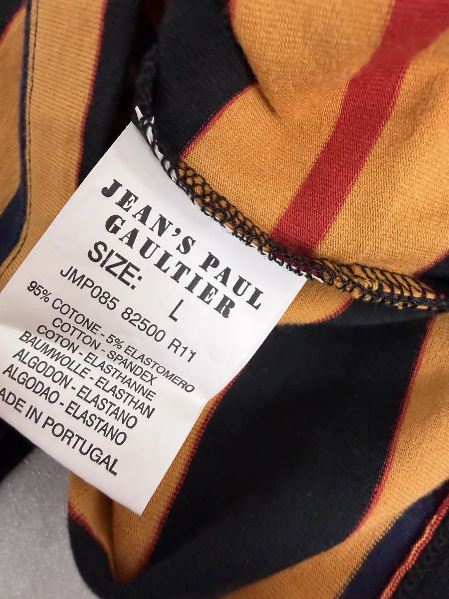 2000s Jean Paul Gaultier Yellow Striped Longsleeves FztEaxJ 8