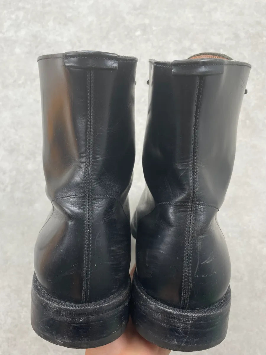 2000s Jil Sander Black Leather Lace-Up Boots AvVgzvP 5