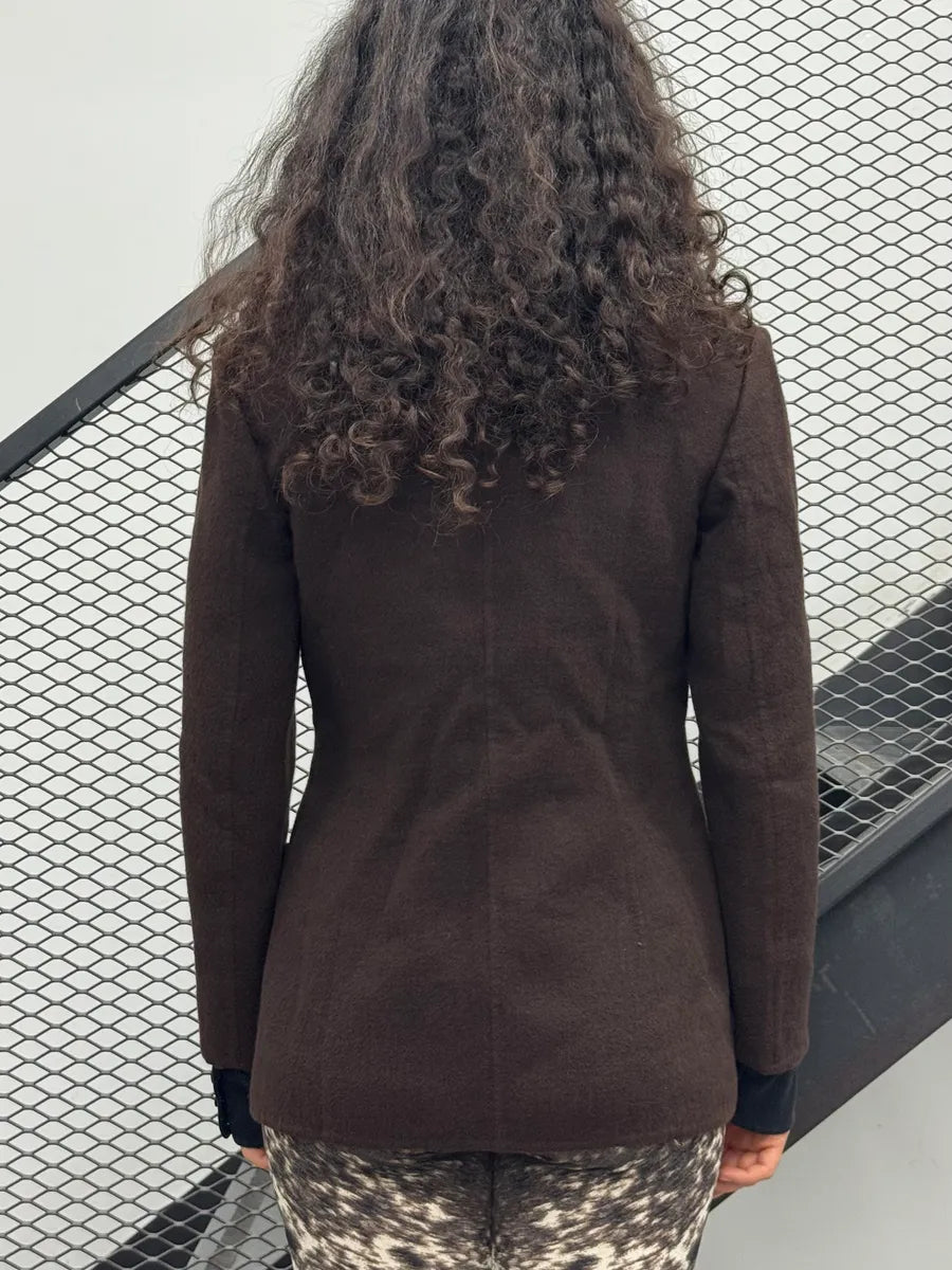 2000s Jil Sander Brown Wool Classic Blazer Jacket zrJEUFV 2