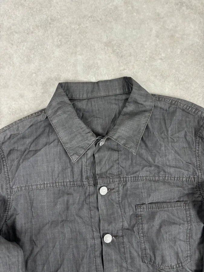 2000s Jil Sander Grey Boxy Cut Denim Jacket  BjMKUxN 3