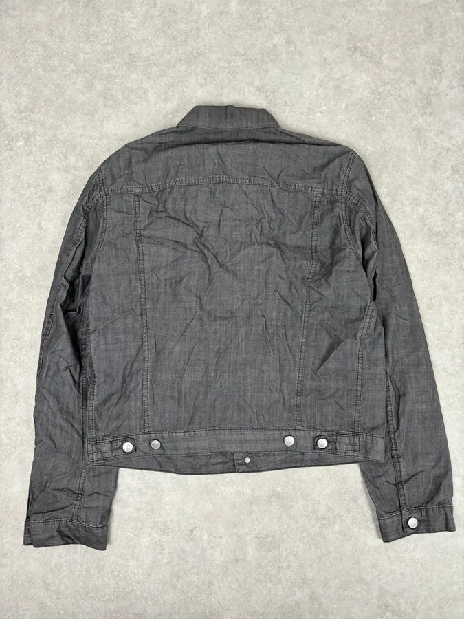 2000s Jil Sander Grey Boxy Cut Denim Jacket  BjMKUxN 4