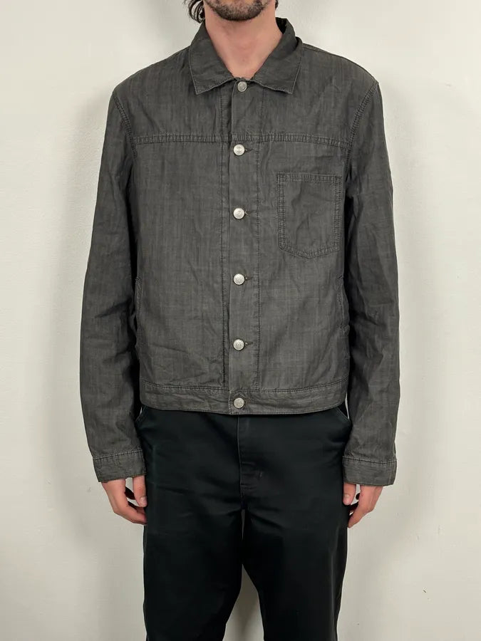 2000s Jil Sander Grey Boxy Cut Denim Jacket  BjMKUxN 1