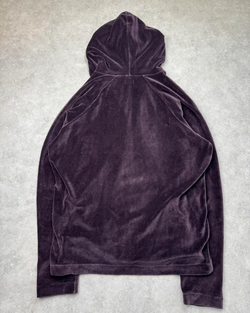 2000s Jil Sander Purple Velvet Zip-Up Hoodie mgNNRBJ 6