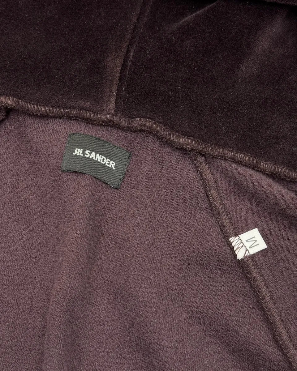 2000s Jil Sander Purple Velvet Zip-Up Hoodie mgNNRBJ 8