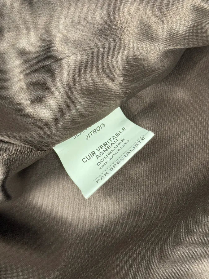 2000s Jitrois Black Leather Fur Embellishment Jacket SXoalAm 5