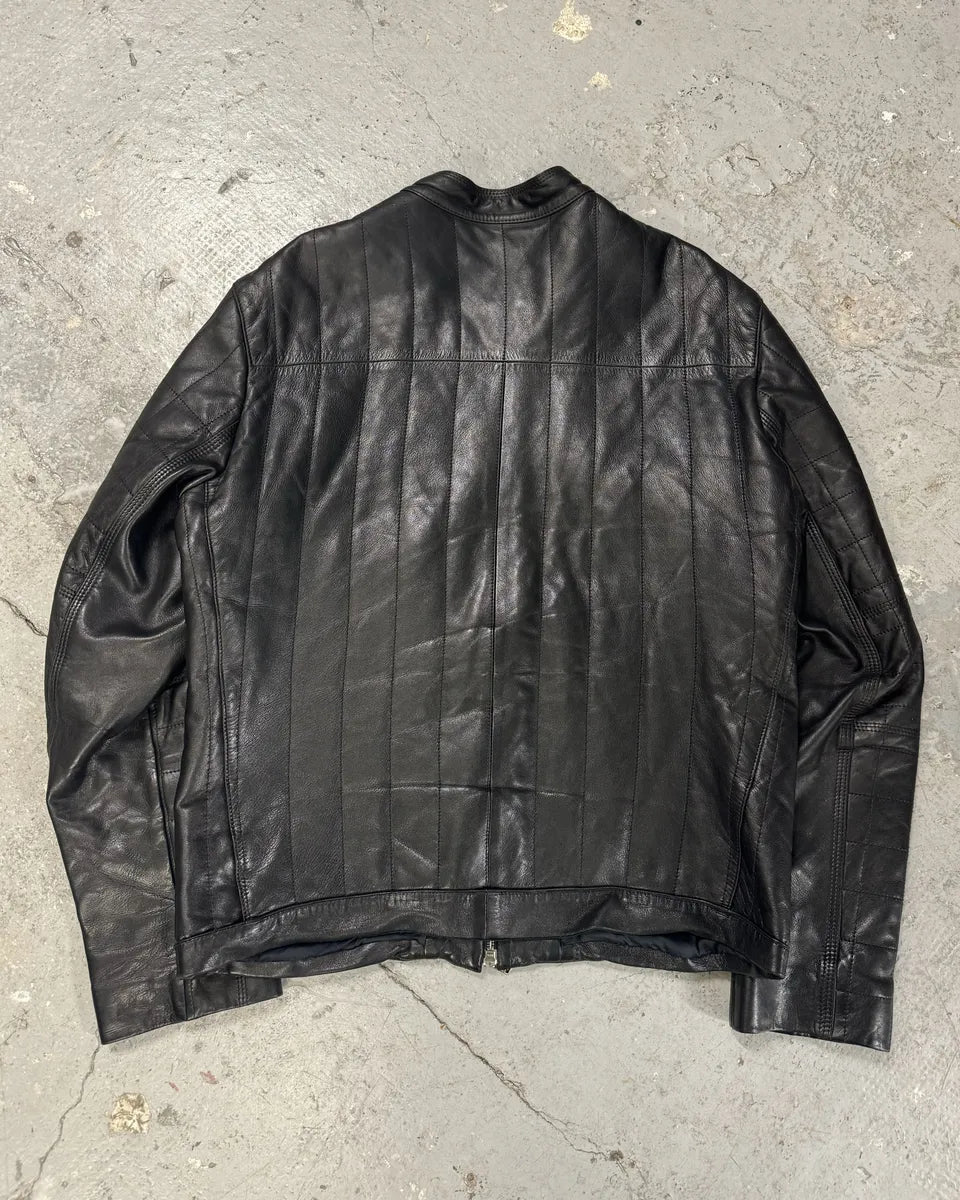 2000s Jitrois Black Leather Pure Premium Biker Jacket AfsgyEa 1