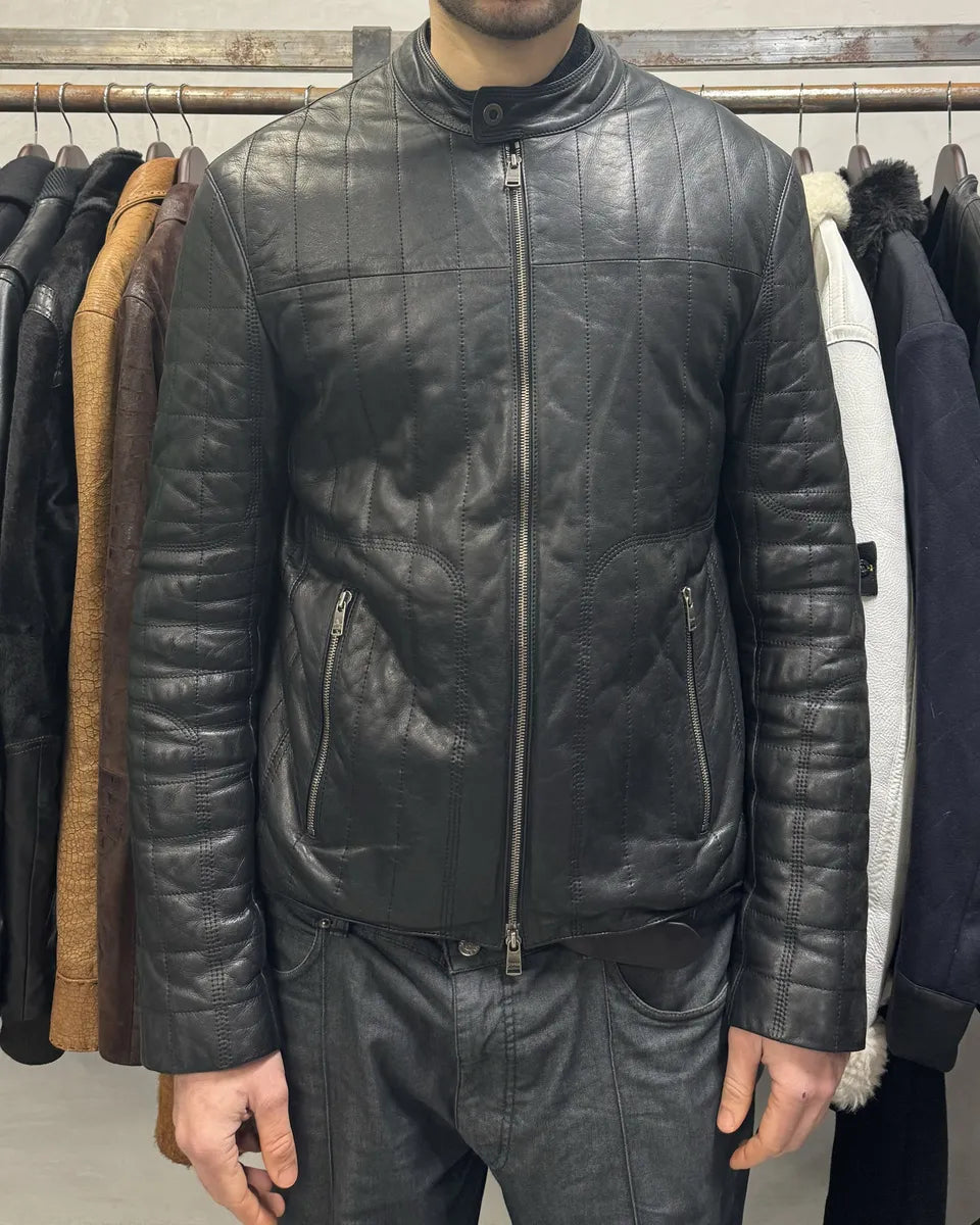 2000s Jitrois Black Leather Pure Premium Biker Jacket AfsgyEa 2