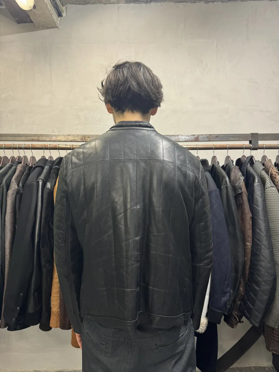 2000s Jitrois Black Leather Pure Premium Biker Jacket AfsgyEa 4