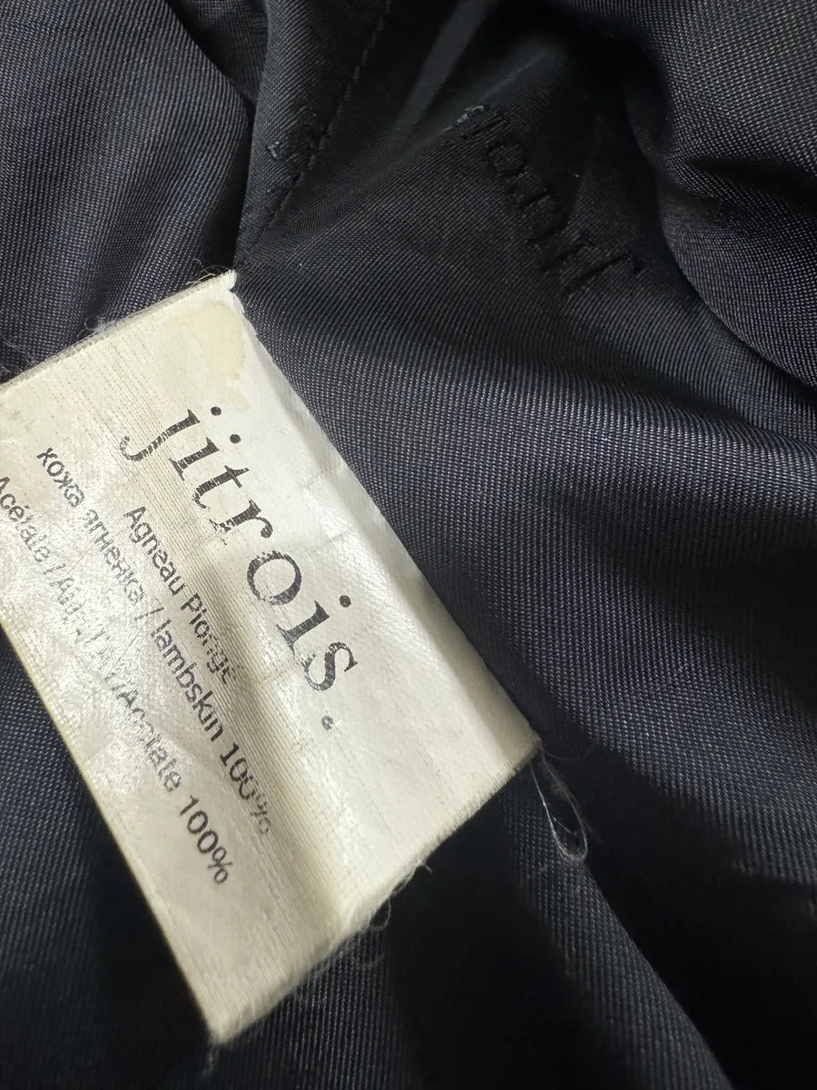 2000s Jitrois Black Leather Pure Premium Biker Jacket AfsgyEa 9