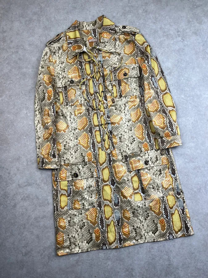 SS2013 John Galliano Beige Python-Print Shirt Dress rJVLByn 3