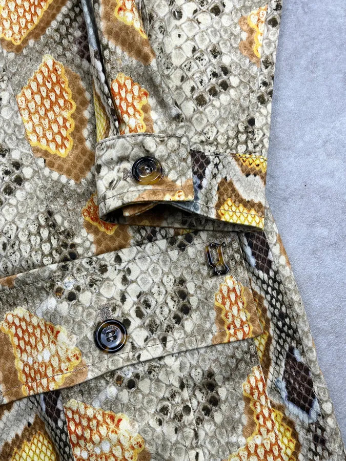 SS2013 John Galliano Beige Python-Print Shirt Dress rJVLByn 8